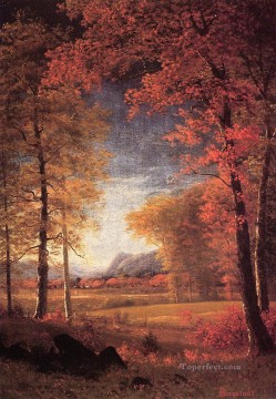  Autumn Canvas - Autumn in America Oneida County New York Albert Bierstadt